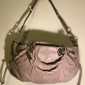 Coach pleated Madison 17766 grey shimmer flint!